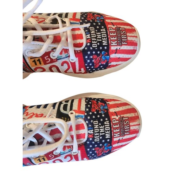Donald Trump 2024 Defund The Media Sneaker EU 41Men 8.5 - Picture 4 of 6